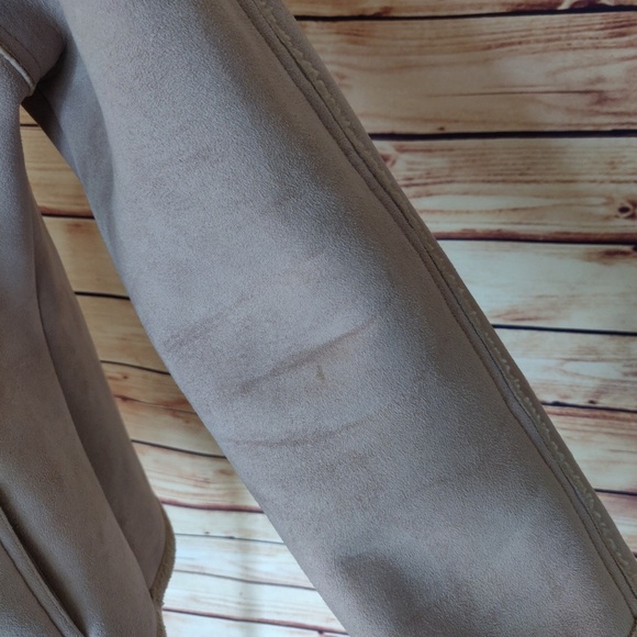 Vintage Laura Ashley Faux Shearling/Suede Coat - Picture 3 of 8